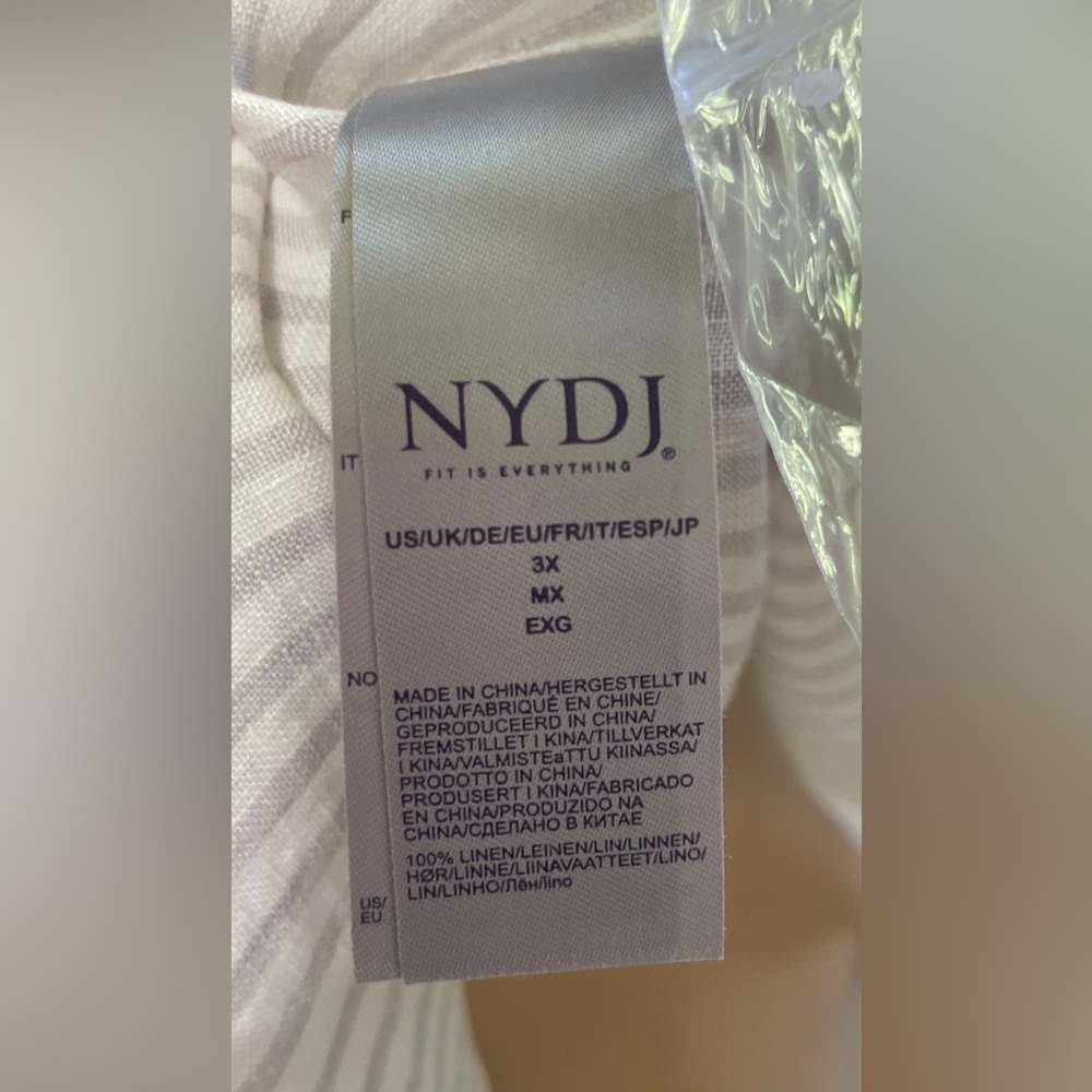 NYDJ Linen Camp Shirt NWT - Picture 6 of 8